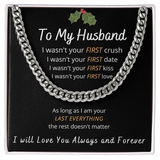 To My Husband - Winter Cuban Link Chain