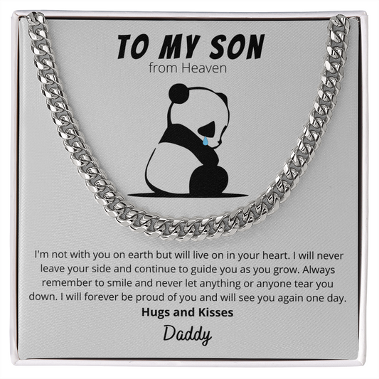 To My Son - Loss Of Dad - Cuban Link Chain
