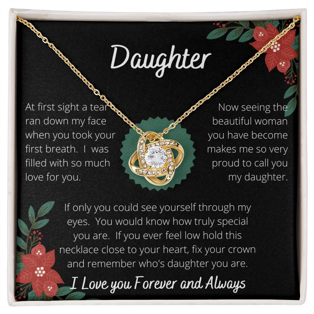 To my Daughter - Love Knot Necklace