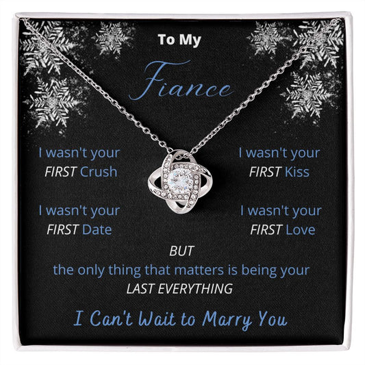 To My Fiance - Winter Love Knot Necklace