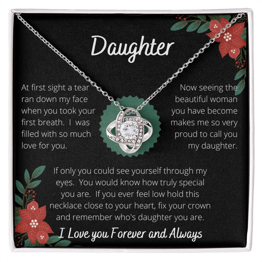To my Daughter - Love Knot Necklace