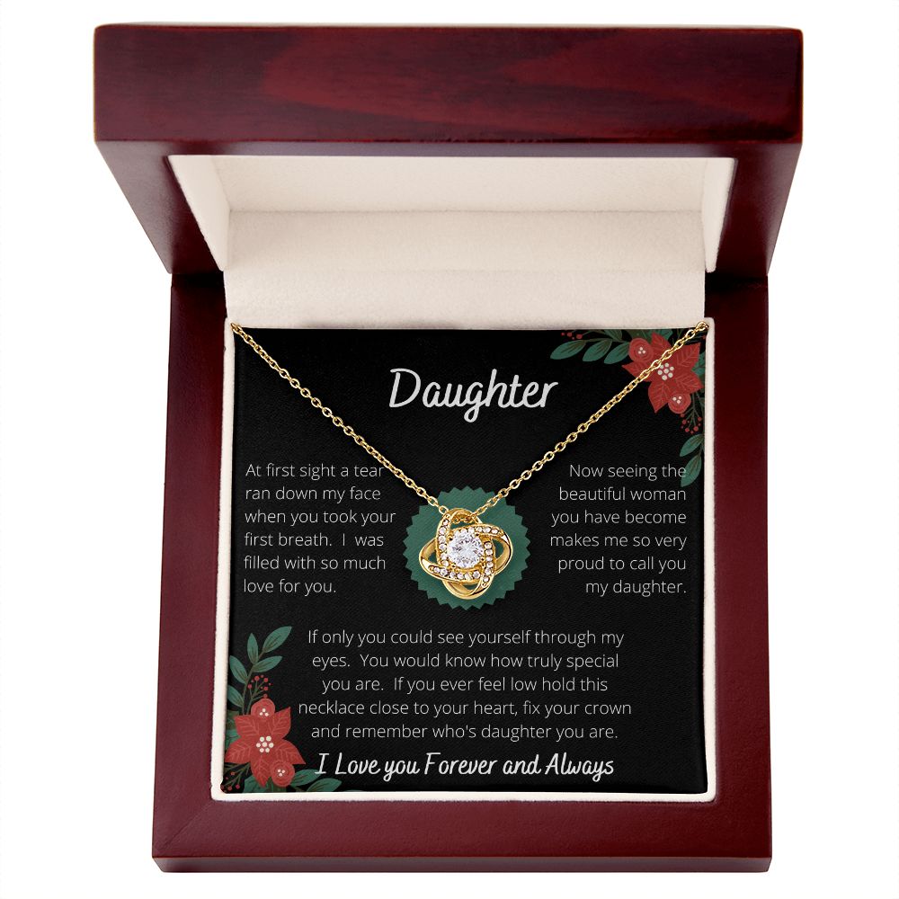 To my Daughter - Love Knot Necklace
