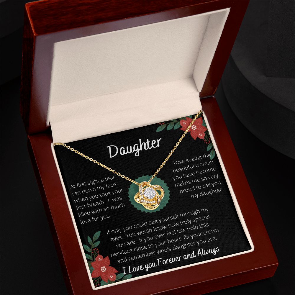 To my Daughter - Love Knot Necklace