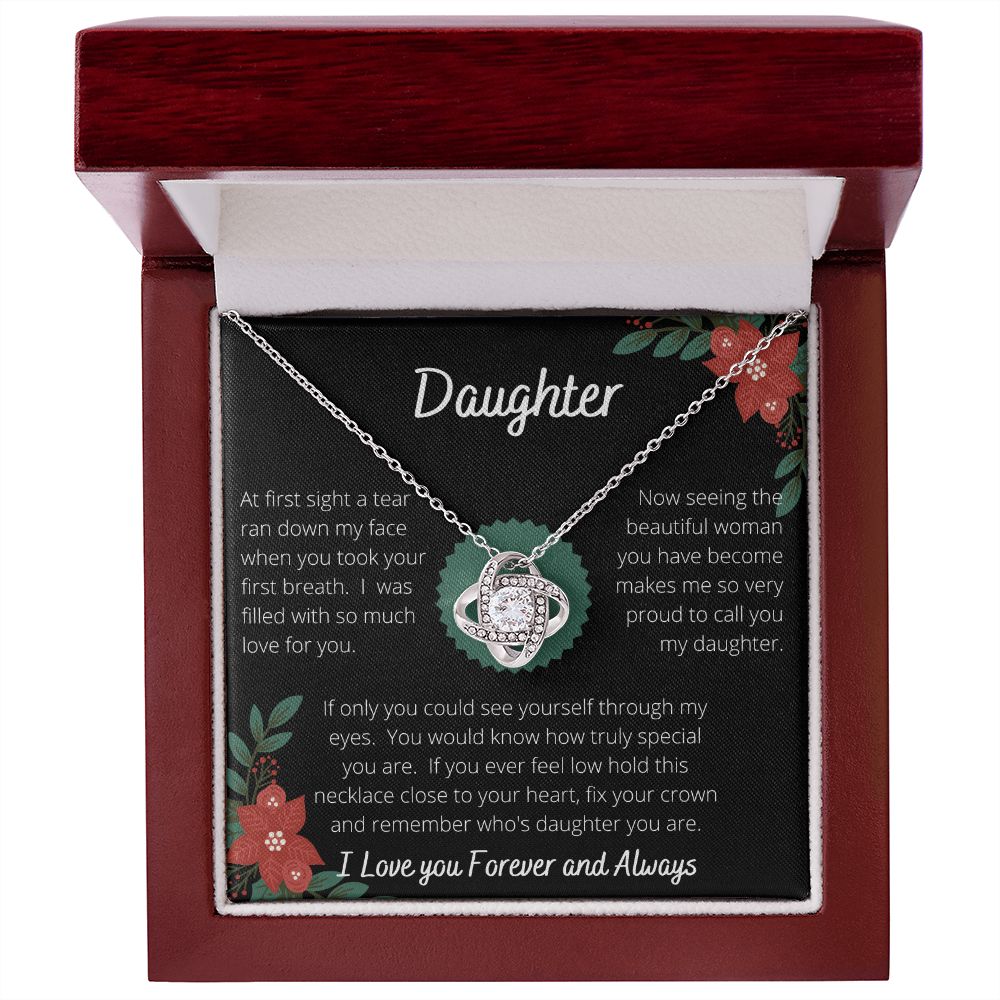 To my Daughter - Love Knot Necklace