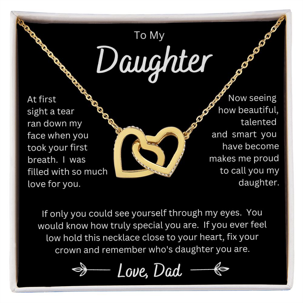 Dad to daughter - Interlocking Love Necklace