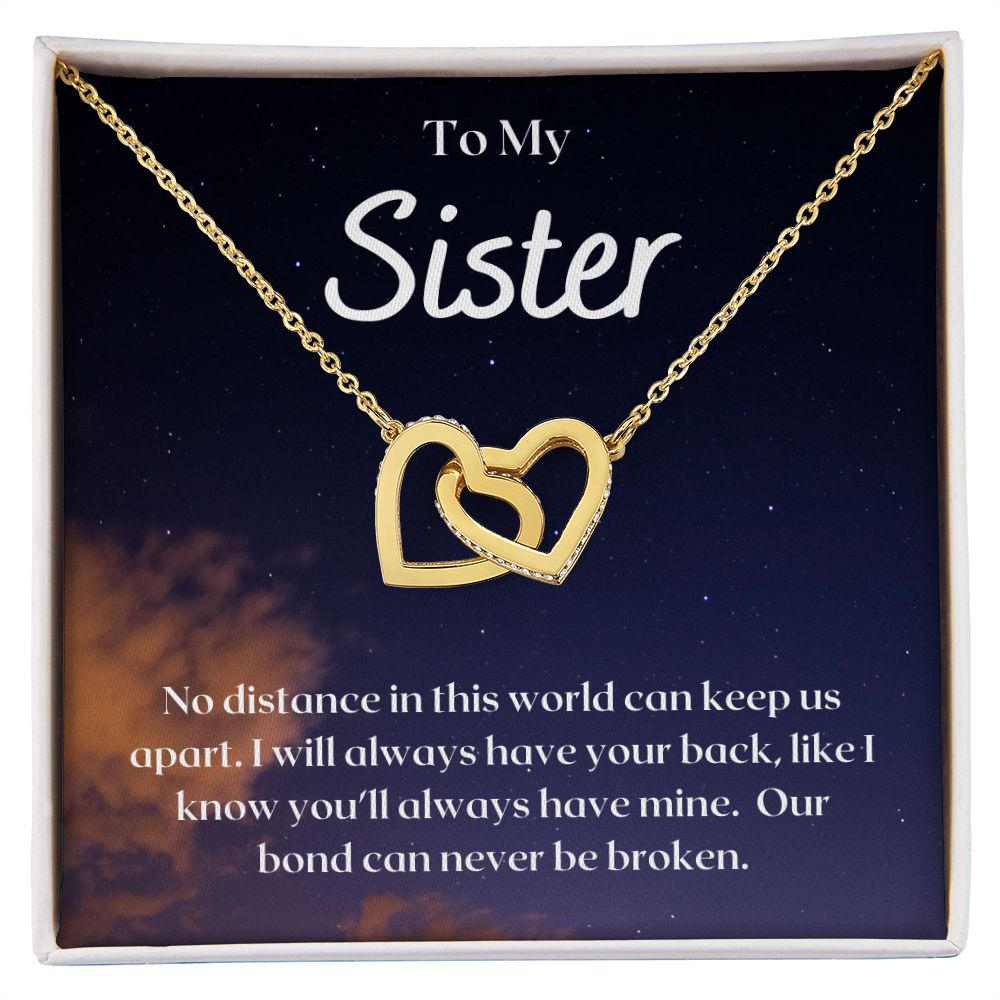 To My Sister - Interlocking Hearts