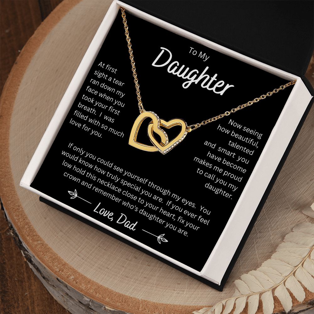 Dad to daughter - Interlocking Love Necklace