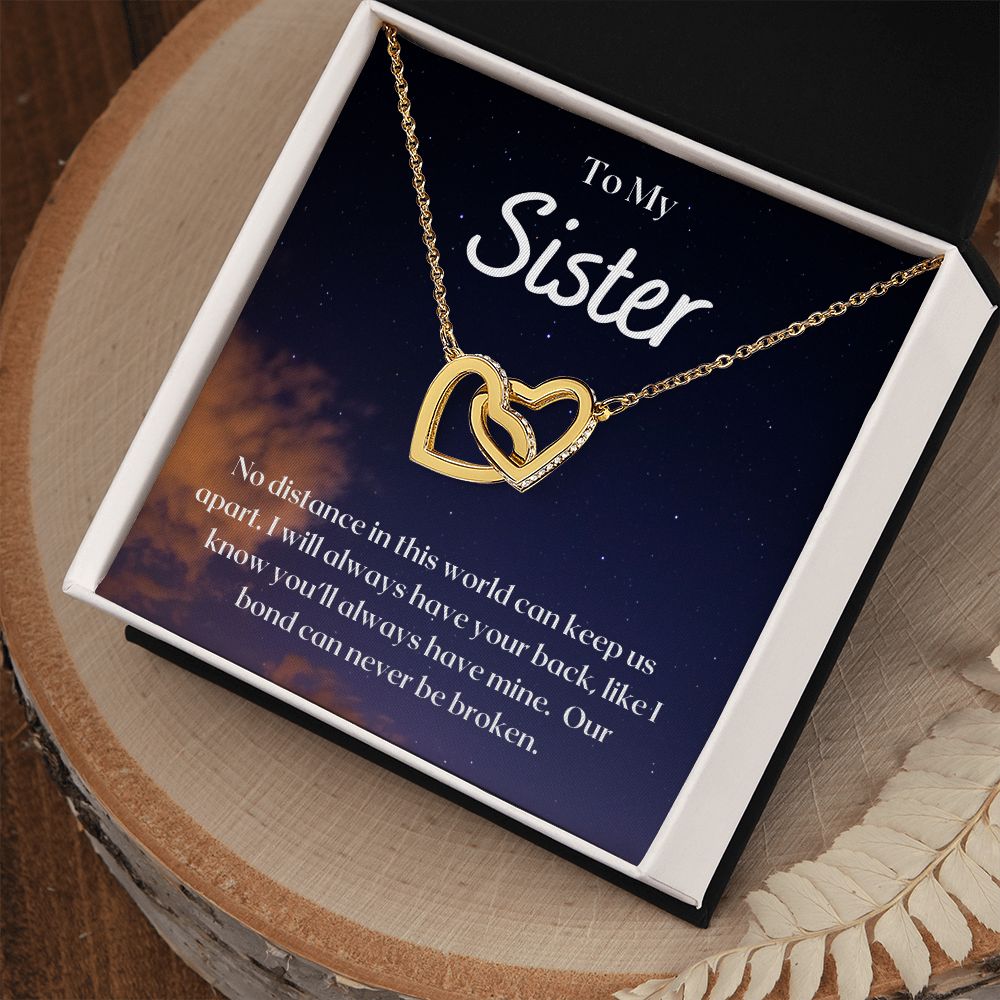 To My Sister - Interlocking Hearts