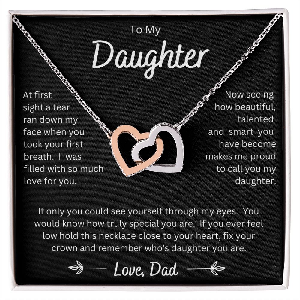Dad to daughter - Interlocking Love Necklace
