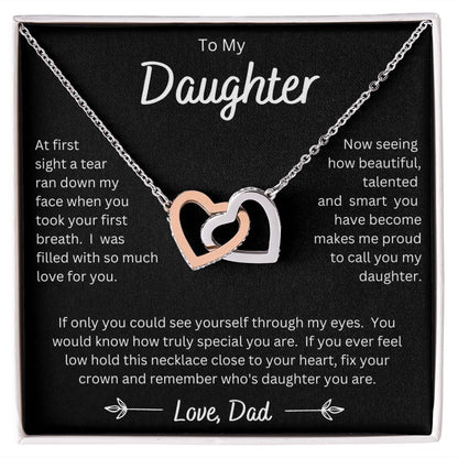 Dad to daughter - Interlocking Love Necklace