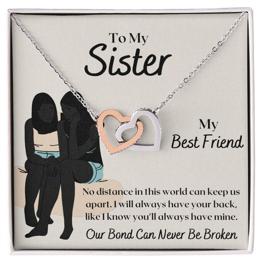 To My Sister - Interlocking Hearts