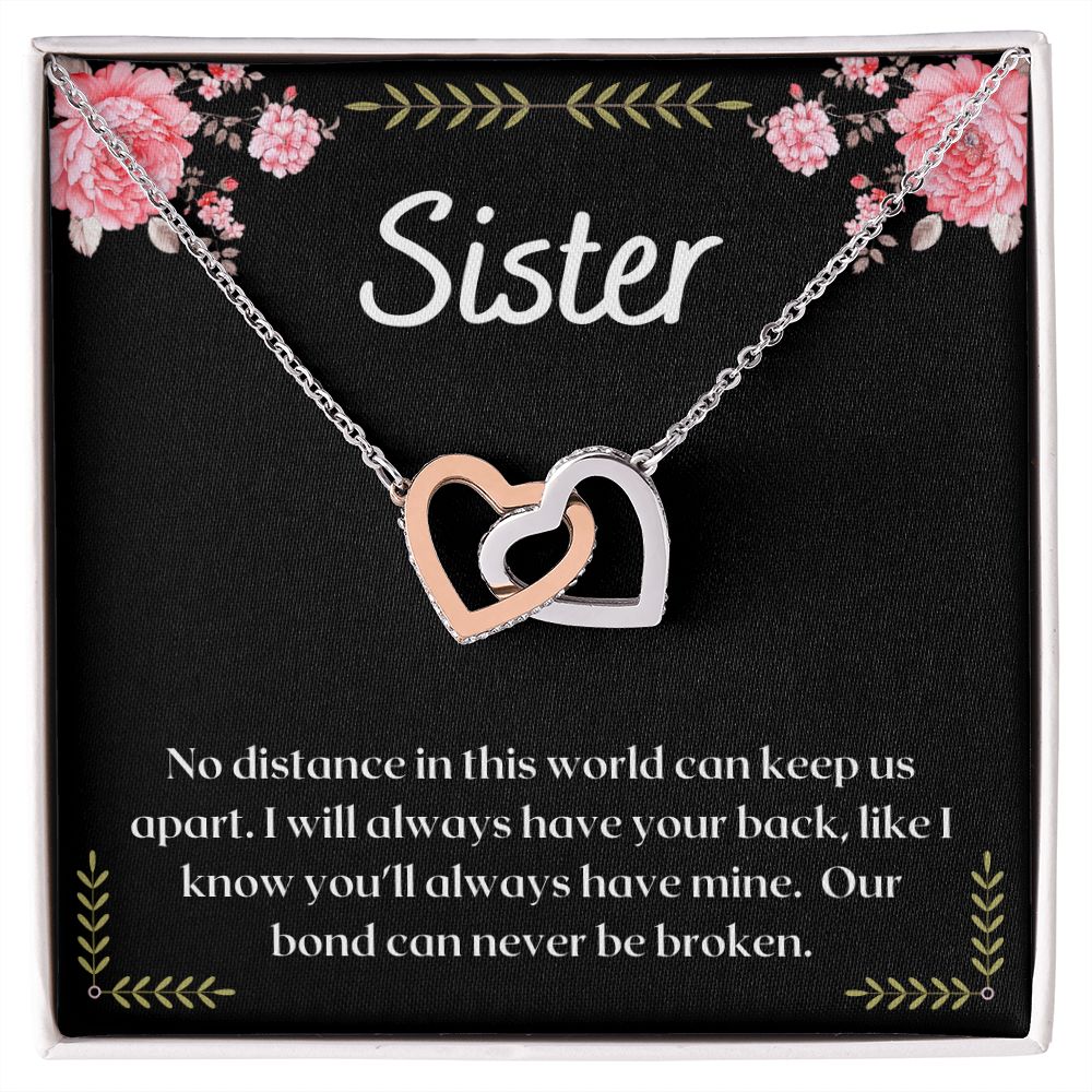 To My Sister - Interlocking Hearts