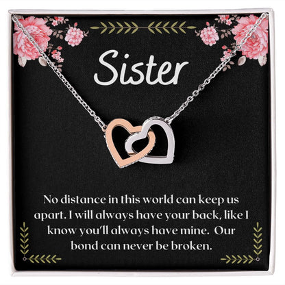 To My Sister - Interlocking Hearts