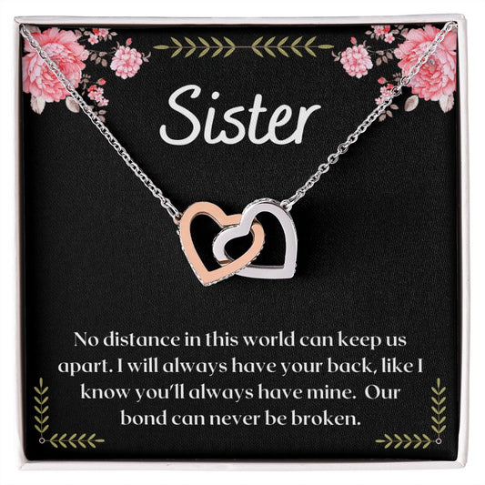 To My Sister - Interlocking Hearts