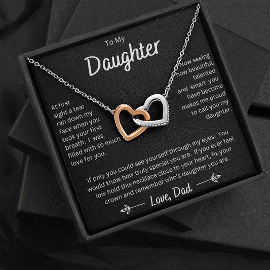 Dad to daughter - Interlocking Love Necklace