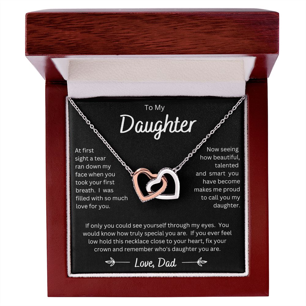 Dad to daughter - Interlocking Love Necklace