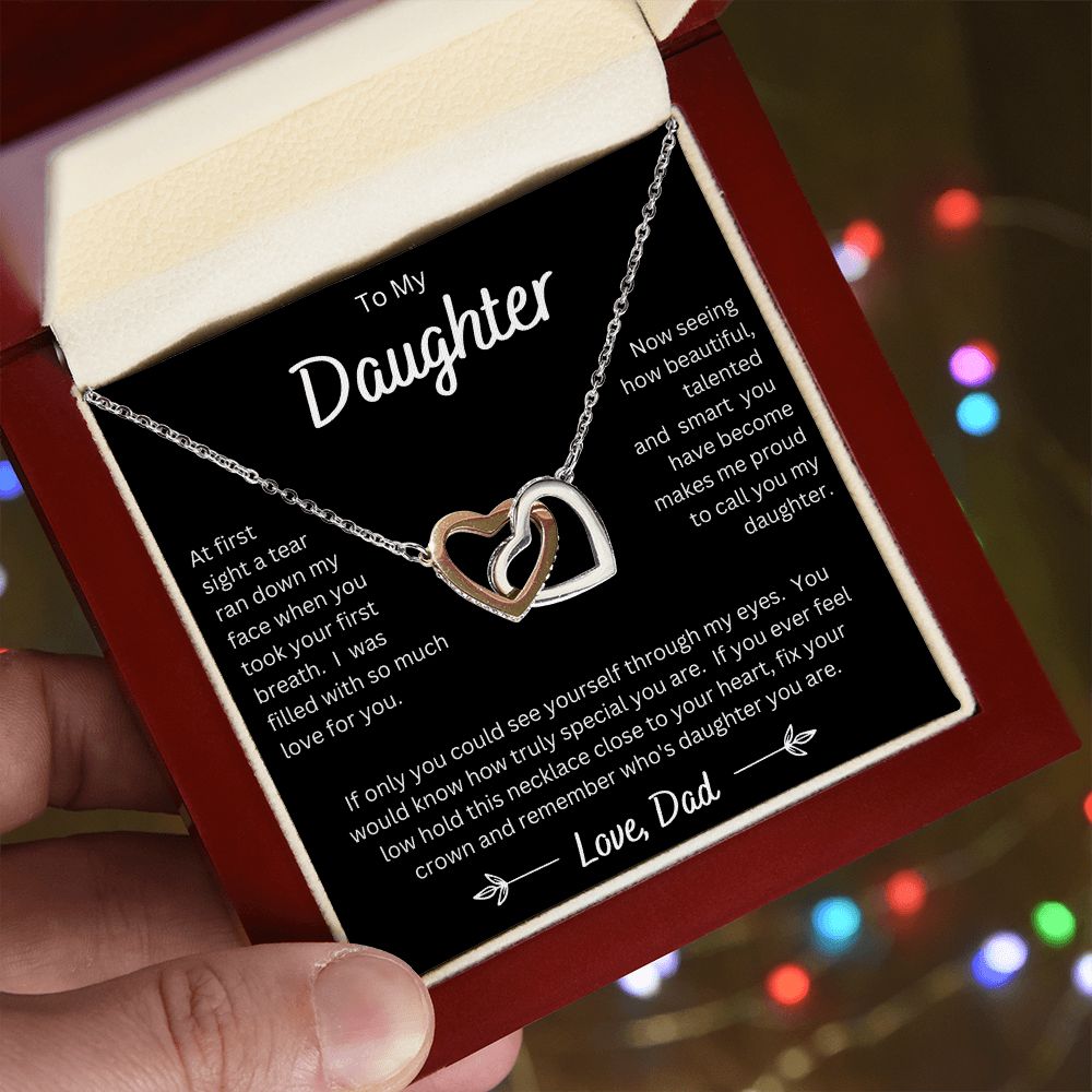 Dad to daughter - Interlocking Love Necklace