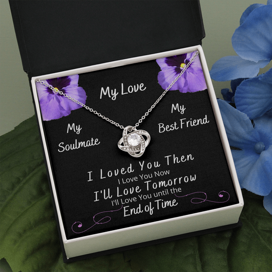 Until The End of Time - Purple - Love Knot Necklace